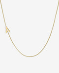 14K Gold Asymmetrical Initial Necklace