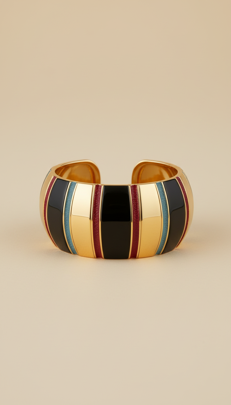 Aria Bold Cuff in Polished Gold