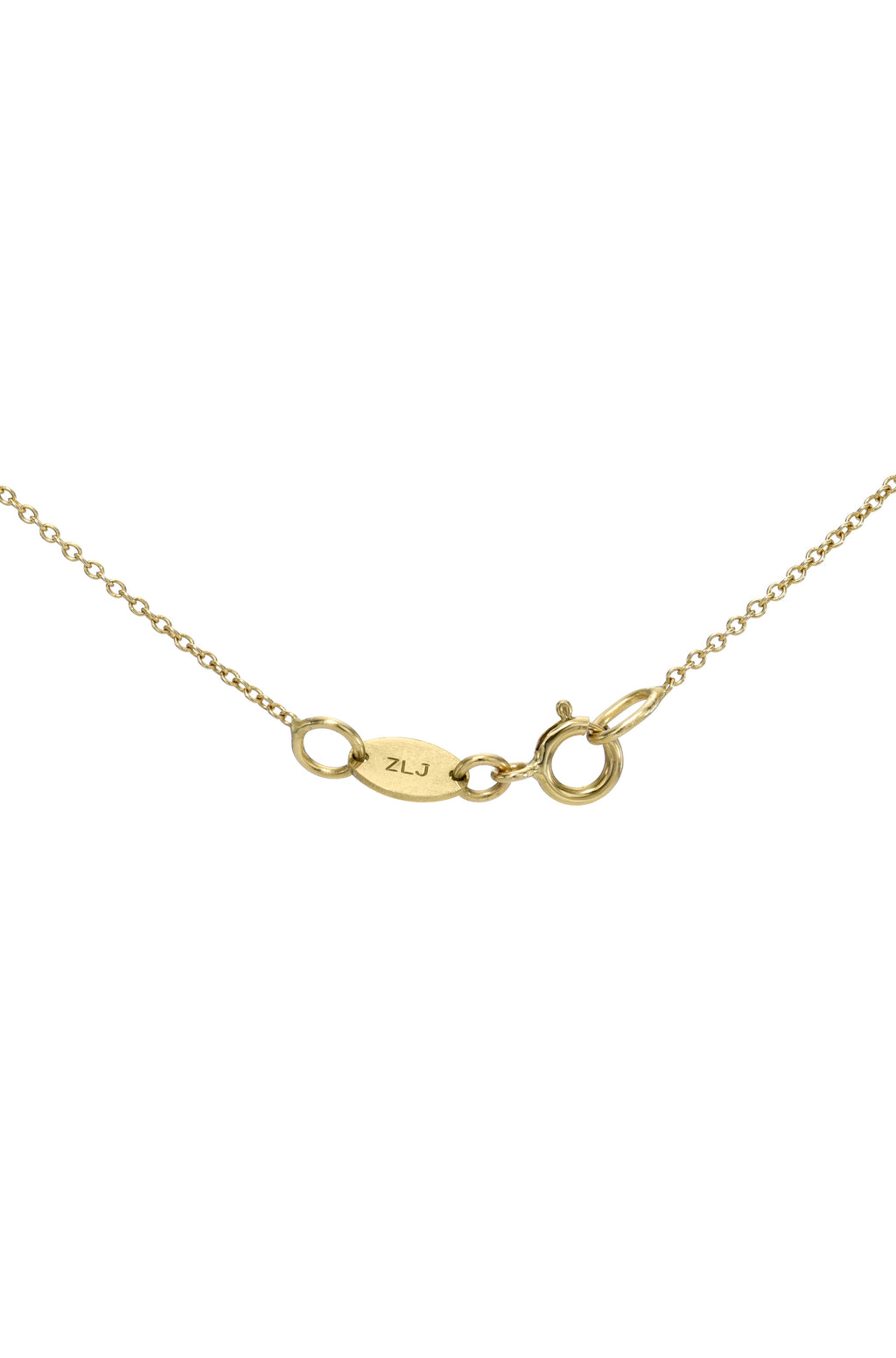 14K Gold Asymmetrical Initial Necklace