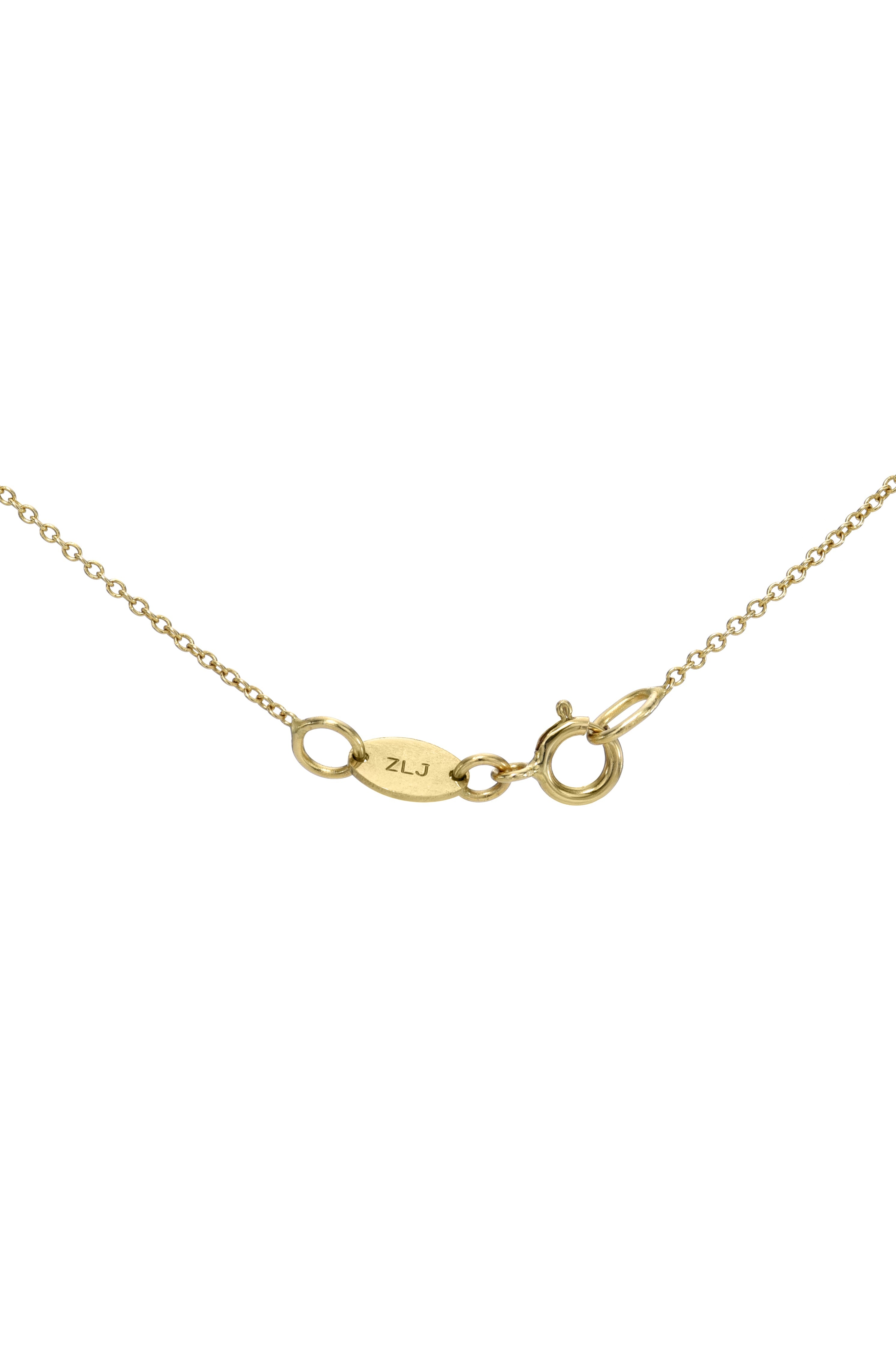 14K Gold Asymmetrical Initial Necklace