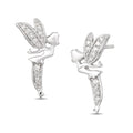 Enchanted Disney Fine Jewelry Sterling Silver 1/10 CTTW Tinker Bell Earrings